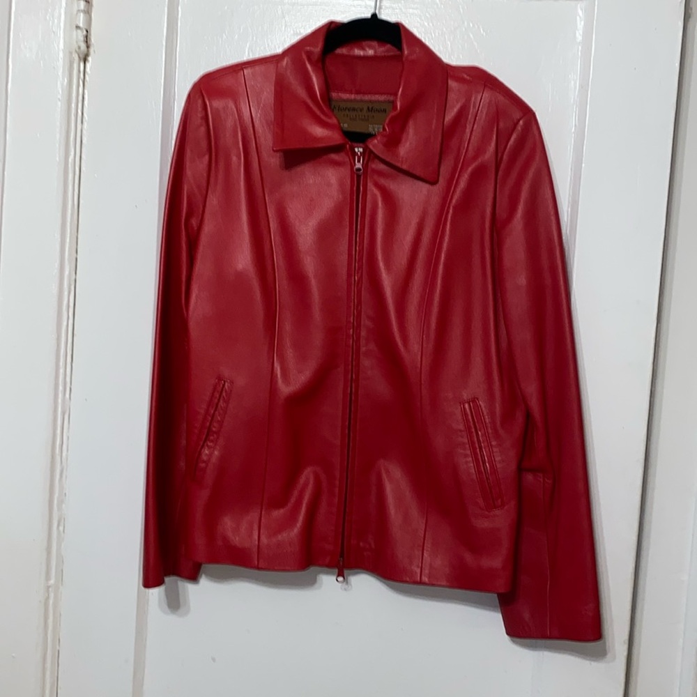 Florence Moon Ladies Leather Jacket. Sz L